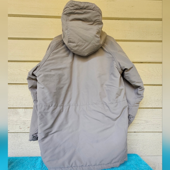 Vintage 90's Woolrich Gray Full-Zip Snap Liner Hooded Cargo Jacket Men's Medium - Picture 8 of 10